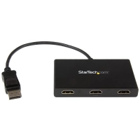 Splitter multiplicador mst a 3 puertos hdmi - hub mst - adaptador multimonitor - concentrador mst displayport 1.2 - 3x 1080p - alimentado por el bus - windows - startech.com mod. mstdp123hd