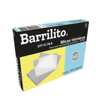 Micas térmicas barrilito 100x145mm 8 micras caja c/100 pzas