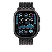 49mm black titanium milanese loop - large