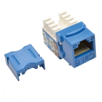 Enchufe keystone - tripp lite, modelo n238-001-bl, use en instalaciones cat6 o cat5e.