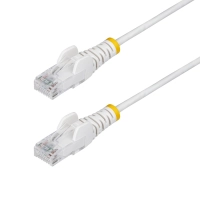 Cable de red ethernet cat6 delgado sin enganches blanco de 10m - cable rj45 snagless slim de 28awg - alambre de cobre puro - poe 100w - con alivios de tensión - lszh - probado con fluke