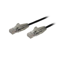 Startech.com cable de 1.8m de red ethernet cat6 delgado sin enganches - cable de red snagless - negro - cable for dispositivo de red - cable de conexión - oro conector chapado - lszh - 28 awg - negro