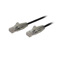 Startech.com cable de 15cm de red ethernet cat6 delgado sin enganches - cable de red snagless - negro - cable for dispositivo de red - cable de conexión - oro conector chapado - lszh - 28 awg - negro