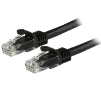 Startech.com cable de red rj45 categoría 6 negro de 1.8m - paquete de 10 unidades - con conectores sin enganches - 24awg - cable for dispositivo de red - cable de conexión - oro contacto chapado - cmg - 24 awg - negro