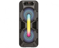 Bafle karaoke necnon bluetooth doble 8 pulgadas nb-08x tws incluye microfono alambrico radio fm micro sd usb barra de luz iluminacion led 7400 watts displa