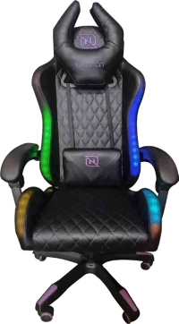 Silla gamer rgb inclinacion respaldo 145 clase 4 140-150kg nsg-rgb1 foam 350mm 63cm*64cm*121-131cm cojin lumbar y cabeza negro/rojo
