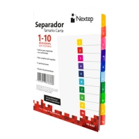 Separador nextep economico 10 divisiones con numero