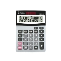 Calculadora nextep 12 dígitos cubierta metálica semi escritorio solar/bateria