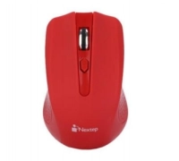 Mouse nextep inalámbrico usb color rojo 1600 dpi baterías incluidas