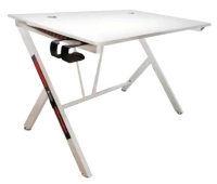 Escritorio de trabajo nextep hogar/oficina base metálica 115x73cm color blanco