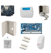 Dsc neo-lcd-sirena-ip-sb- paquete serie neo con panel hs2032 de 8 zonas expandible a 32, teclado lcd hs2lcdn con sirena de 30w y su gabinete incluye comunicador ip tl280e . sensor pir cableado lc200, 2 sm433tqw , transformador y gabinete