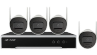 Kit ip inalámbrico 1080p  nvr 4 canales  4 cámaras bala para exterior  1 hdd de 1 tb  modo repetidor
