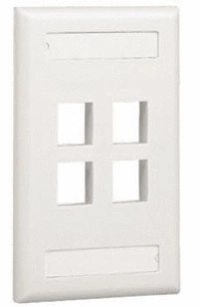 Conector 4 puertos panduit nk4fiwy - color blanco