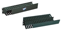 Organizador de ?cables horizontal 3 pulg.x3 pulg. negro texturizado