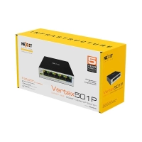 Switch nexxt modelo nw235nxt02 escritorio professional poe+ gigabit 5 puertos 101001000 65w máx.