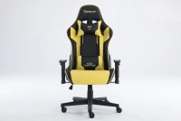 Silla gamer ocelot/color amarilla con negro/descansa brazos ajustables/ reclinable 90-155 grados/ soporta hasta 150kg