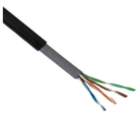 Cable utp exterior saxxon 100% cobre/ categoria 5e / color negro/ 305 mts/ redes/ video/ 4 pares