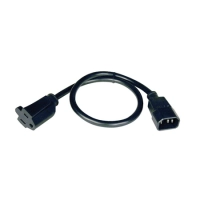 Tripp lite series cable de alimentación de ca para computadora nema 5-15r a c14 - 13a, 125v, 16 awg, 61 cm [2 pies], negro