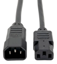 Cable de alimentación para p004-001 pdu - c13 a c14 - 10a, 250v, 18 awg, 30.5 cm [1 pie], negro