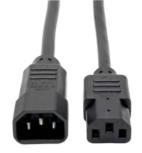 Cable de alimentación para p004-002 pdu - c13 a c14 - 10a, 250v, 18 awg, 61 cm [2 pies], negro