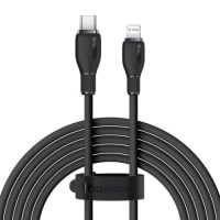 Cable de carga rpida baseus, tipo c a lightning, cable de carga 20 w, 1,2 m, color negro