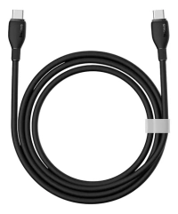 Cable de carga rpida baseus, tipo c a tipo c, cable de carga 100 w, 5 a, 2 m, color negro