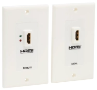 Juego de placa tripp lite de pared extensora hdmi sobre cat5 / cat6 doble con transmisor y receptor