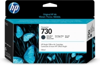 Tinta hp 730 - p2v65a, negro mate 130ml