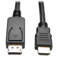 Cable adaptador  tripp-lite p582-006-v2 - 1.83 m, displayport, hdmi, negro
