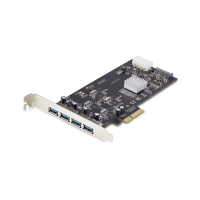 Startech.com tarjeta pci express de 4 puertos usb-a - usb 3.2 de 5gbps - 4 controladores usb independientes - hub interno usb - soporte uasp - 4 total usb port(s)1 puerto(s) sata - pc