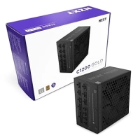 Fuente de poder nzxt (pa-2g2bb-us) 1200w 80 plus gold, c1200, atx 3.1,  full modular, negro
