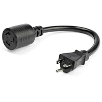 Startech.com cable de 91cm de extensión de alimentación de servicio pesado, cable prolongador nema l5-20r a nema 5-20p, 13a 125v, 12awg - para computadora de escritorio, unidad de distribución eléctrica, servidor, monitor, impresora - nema 5-20r  nema l5-20p - 125 v ac  13a - negro - 1 solamente