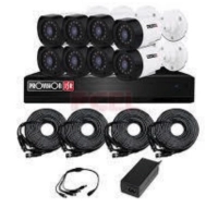 Kit ahd / provision isr / pak88lightcc2mp / dvr 8 canales 1080p / 8 camaras 2mp / ip66 / ir 15 metros / fuente / divisor / 8 rollos de cables 20 metros