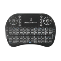Mini teclado perfect choice pc-201007 - qwerty, negro, universal, inalámbrico
