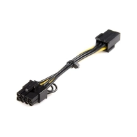 Startech.com cable adaptador de alimentación pci express 6 pines a 8 pines - para tarjeta pci express - pci-e  pci-e - amarillo - 1 solamente