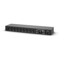 Pdu cyberpower (pdu41001), montaje en rack de 1u y 8 salidas (frontal), proporciona una salida de 120v y 15a 3 años de garantia.