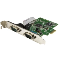 Tarjeta pci express serial de 2 puertos db9 rs232 con uart 16c1050 - adaptador interno serial pci-e - startech.com mod. pex2s1050