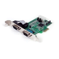 Tarjeta pci express adaptadora pcie de 2 puertos serial rs232 db9 uart 16550 - startech.com mod. pex2s553