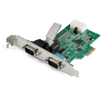 Tarjeta pci express adaptadora de 2 puertos serial rs232 - tarjeta controladora serial pcie rs232 - pcie a db9 uart16950 - startech.com mod. pex2s953