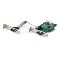 Tarjeta pci express serial rs232 de 2 puertos - tarjeta adaptadora serial pcie rs232 db9 uart 16950 - perfil bajo - win/linux - startech.com mod. pex2s953lp