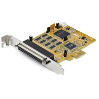 Startech.com tarjeta serial pci express 8 puertos controladora - adaptador pcie rs232 db9 - uart 16c1050 - protección esd 15kv - winlinux - pci express 1.0a x1 - 921.40kbits - 16c1050 - tarjeta enchufable