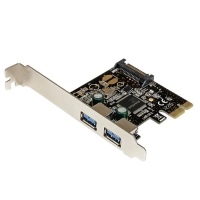 Startech.com adaptador tarjeta controladora pci express pci-e 2 puertos usb 3.0 (5gbps) con alimentación sata - 2 total usb port(s) - 2 usb 3.0 port(s)1 puerto(s) sata - pc