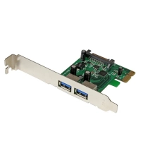 Startech.com tarjeta pci express de 2 puertos usb 3.0 (5gbps) superspeed con uasp y alimentación sata - adaptador interno - 2 total usb port(s) - 2 usb 3.0 port(s) - pc, linux