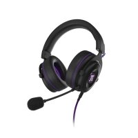 Audífonos gamer alámbricos primus arcus 260s diadema ajustable micrófono desmontable usb color negro/morado
