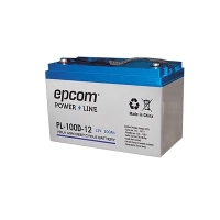 Acumulador epcom pl-100-d12 - sealed lead acid (vrla), 100000 mah, dispositivo de seguridad, 12 v, azul, blanco