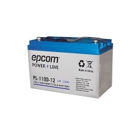 Acumulador epcom pl-110-d12 - sealed lead acid (vrla), 110000 mah, dispositivo de seguridad, 12 v, azul, blanco