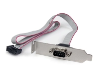 Adaptador de 0.4m header cabezal bracket serie serial db9 rs232 a idc 10 pines placa base perfil bajo - startech.com mod. plate9m16lp