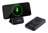 Bateria de respaldo power bank magnético r050 adata 5000 mah/ usb -c / carga inalámbrica / negro (pr050-11bk)
