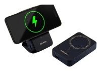 Powerbank inalámbrico adata r100 - 10, 000mah, carga rápida qc/pd de 20 w. magnetico. pr100-12bk