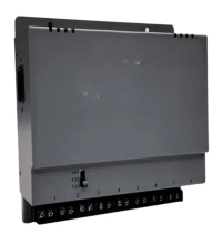 Fuente de poder saxxon energia psu1208a - regulable metálica conexión de hasta 8 canales voltaje de ajuste 12v 13v o 15v ccsalida de hasta 8 amp en los 8 canales máximo 1 amp por canal pared